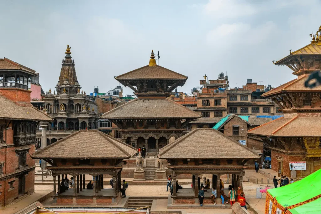 Movie permits in Nepal for drone filming over Patan durbar square UNESCO World heritage site