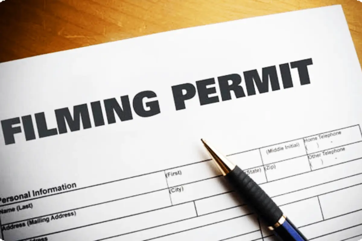 documentation of film permits in Nepal for an international production application.