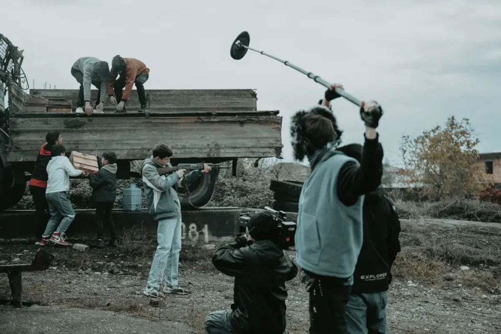 Icefall Productions: A Film Production Company in Nepal Built for International Standards Film crew filming an action scene on location for a film production company in Nepal.