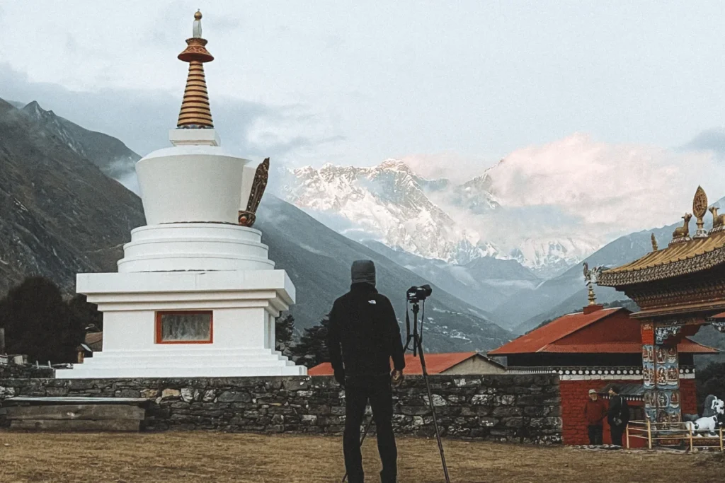Climate Change on Camera: Filming Himalayan Glaciers as They Retreat documentary crew filming Everest region