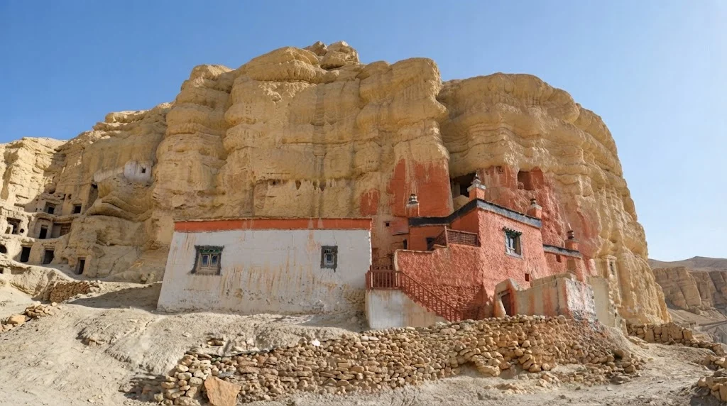 filming in upper mustang with the crew of icefall production